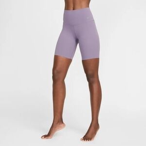 Nike Zenvy Women's Gentle-Support‎ High-Waisted Biker Shorts Purple XS NWT